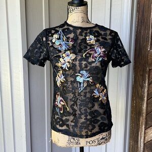 Catherine Malandrino Black lace shirt